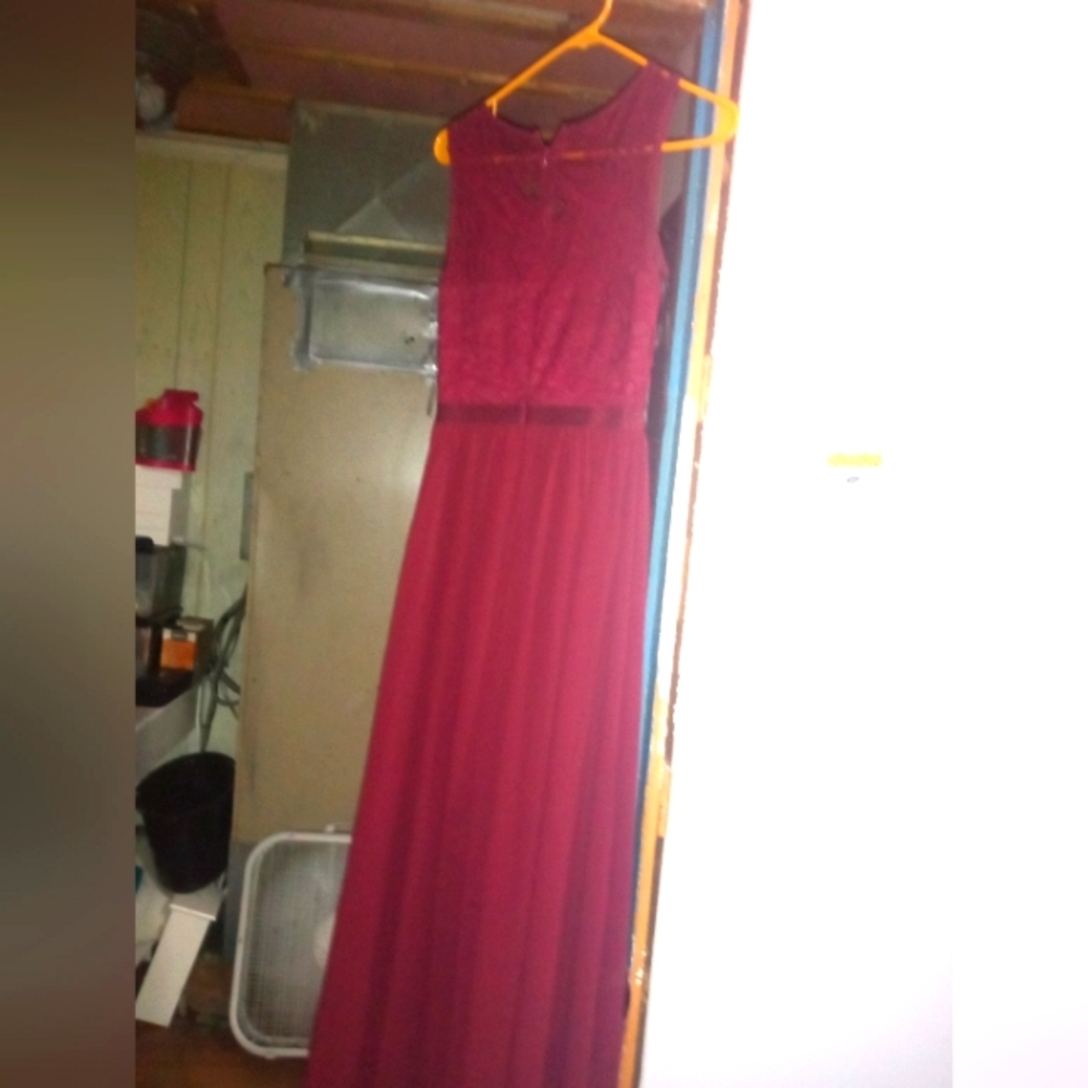 Burgundy xs floor length dress